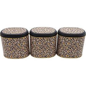 Evle ERB07V4 Oval Metal Saklama Kabı Seti