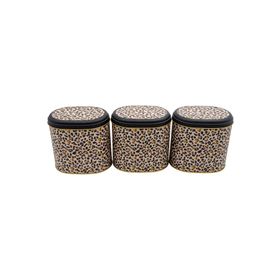 Evle ERB07V4 Oval Metal Saklama Kabı Seti