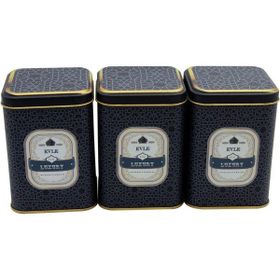 Evle ERB25V2 Kare Metal Saklama Kabı Seti