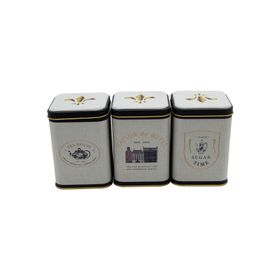 Evle ERB25V3 Kare Metal Saklama Kabı Seti