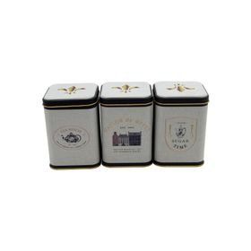 Evle ERB25V3 Kare Metal Saklama Kabı Seti