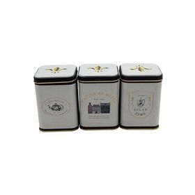Evle ERB25V3 Kare Metal Saklama Kabı Seti