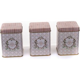 Evle Rossy Mini 3 Parça Kare Saklama Set