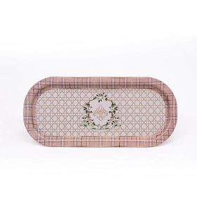 Evle Rosy 16x35 cm Desenli Oval Tepsi