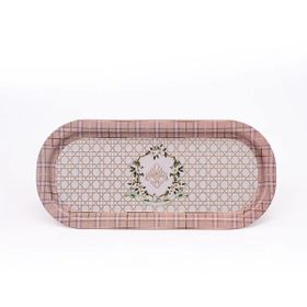 Evle Rosy 16x35 cm Desenli Oval Tepsi