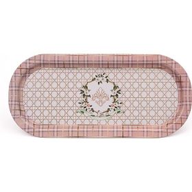 Evle Rosy 16x35 cm Desenli Oval Tepsi