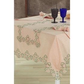 Evlen Home Collection Firuze Kordonlu Boncuklu Krem 40x220 cm Runner