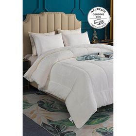 Evlen Home Collection Ultra Yumuşak Yıkanabilir 160x220 CM Krem Tek Kişilik Çift Taraflı Wellsoft Peluş Yorgan