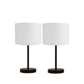 EVLight 2'li Pvc Beyaz Şapka Siyah Abajur