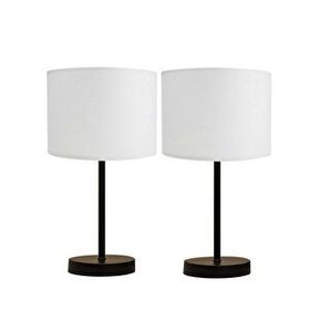 EVLight 2'li Pvc Beyaz Şapka Siyah Abajur