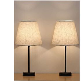 EVLight Black 2'li Metal Masa Lambası Krem Abajur