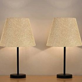 EVLight Black 2'li Metal Masa Lambası Kum Beji Abajur
