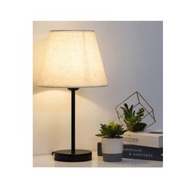 EVLight Black Tekli Metal Masa Lambası Krem Abajur