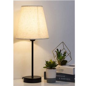 EVLight Black Tekli Metal Masa Lambası Krem Abajur