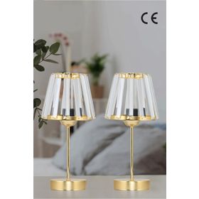 EVLight Konik Kristal Cam 2'li Modern Klasik Abajur