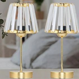 EVLight Konik Kristal Cam 2'li Modern Klasik Abajur