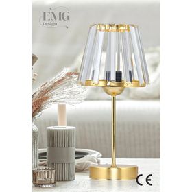 EVLight Konik Kristal Cam Tekli Modern Klasik Abajur