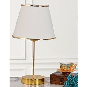 EVLight Krem Yesna Metal Ayaklı Gold Abajur