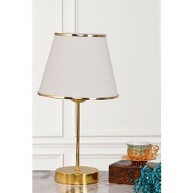 EVLight Krem Yesna Metal Ayaklı Gold Abajur