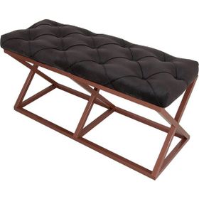 Evodeko Bakır Ayaklı Siyah Bench Puf