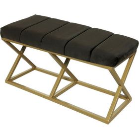 Evodeko Gold Siyah Bench Puf