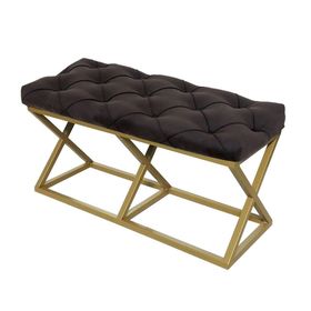 Evodeko Gold Siyah Bench Puf