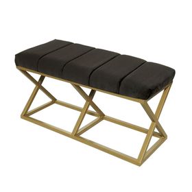 Evodeko Gold Siyah Bench Puf