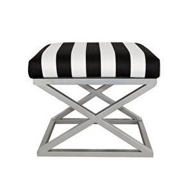 Evodeko Gri Çapraz Ayaklı Zebra Puf