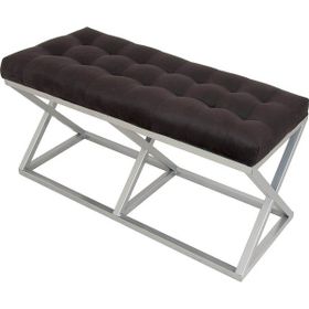 Evodeko Gri Siyah Bench Puf