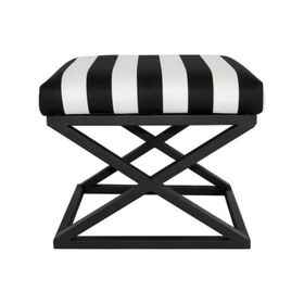 Evodeko Metal Ayaklı Zebra Puf