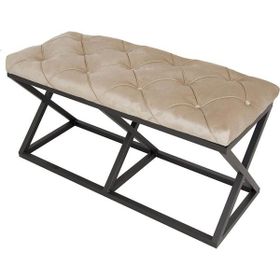 Evodeko Siyah Krem Bench Puf