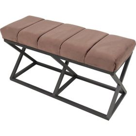 Evodeko Yarmalı Siyah Kahve Bench Puf