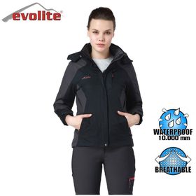Evolite Diva Gri-Siyah Kadın 3in1 Mont