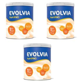 Evolvia 1 Nutripro 0-6 Ay 3x800 gr Çoklu Paket Bebek Sütü