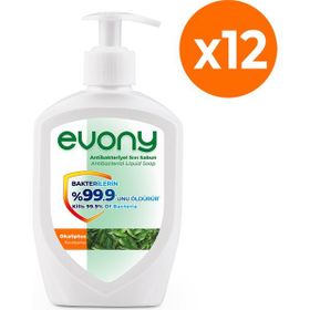 Evony 12x300 ml Okaliptüs Antibakteriyel Sıvı Sabun