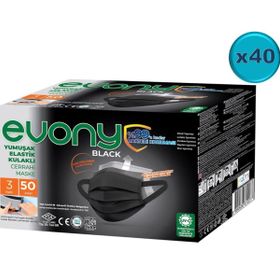 Evony 2000 Adet 3 Katlı Filtreli Burun Telli Cerrahi Maske