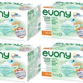 Evony 24x40 960 Adet 3 Katlı Yumuşak Elastik Kulaklı Cerrahi Maske