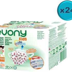 Evony 3 Katlı Filtreli Burun Telli 1200 Adet Cerrahi Maske