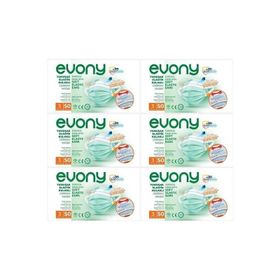 Evony 3 Katlı Filtreli Burun Telli 300 Adet Cerrahi Maske