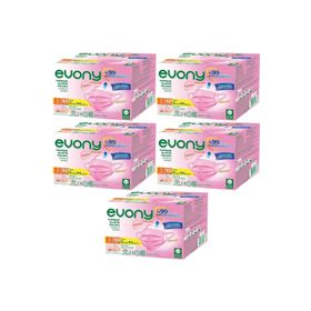 Evony 3 Katlı Yumuşak Elastik Kulaklı S/M 250 Adet Pembe Maske