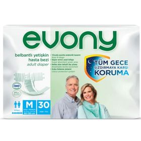 Evony 30'lu Medium Beyaz Belbantlı Yetişkin Hasta Bezi