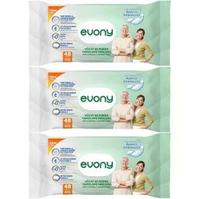 Evony 48 Yaprak XL Banyo Ferahlığı 3'lü Yetişkin Vücut Perine Temizleme Havlusu