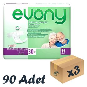 Evony 6 Damla Bel Bantlı Xlarge 3x90 Adet Yetişkin Hasta Bezi