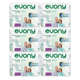 Evony 6x30 Adet Ekstra Büyük Boy Yetişkin Bel Bantlı Hasta Bezi