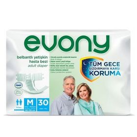 Evony Bel Bantlı Medium 30 Adet Yetişkin Hasta Bezi