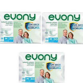 Evony Bel Bantlı Medium 3x30 Adet Yetişkin Hasta Bezi