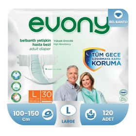 Evony Belbantlı Large Beden 120 Adet Hasta Bezi