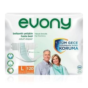 Evony Belbantlı Large Beden 120 Adet Hasta Bezi