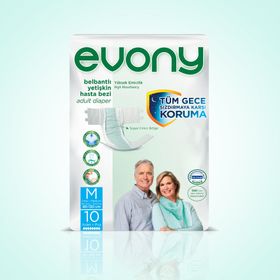Evony Belbantlı M Beden 10 Adet Hasta Bezi