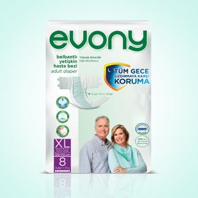 Evony Belbantlı Xl Beden 8 Adet Hasta Bezi